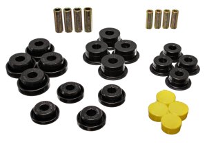 Jeep Wrangler Control Arm Bushing Set - Front - Energy Suspension - Hyper-Flex - Black - `97-`06